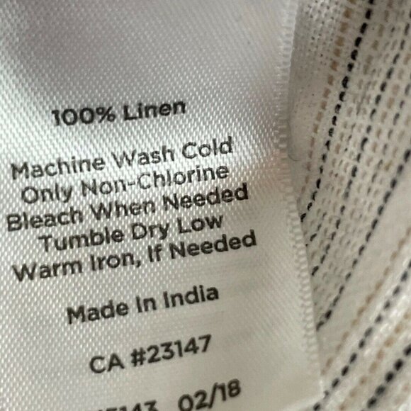 Talbots Linen V-neck Tunic Shirt Size S‎ Striped - Picture 5 of 7
